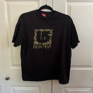 5 for $25! Burton Black Tee with Camouflage Design